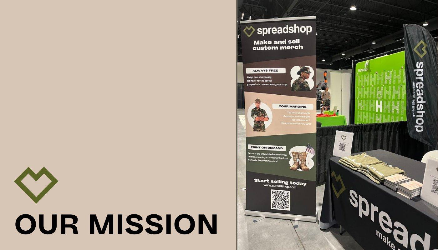 spreadshop booth at mcon in las vegas